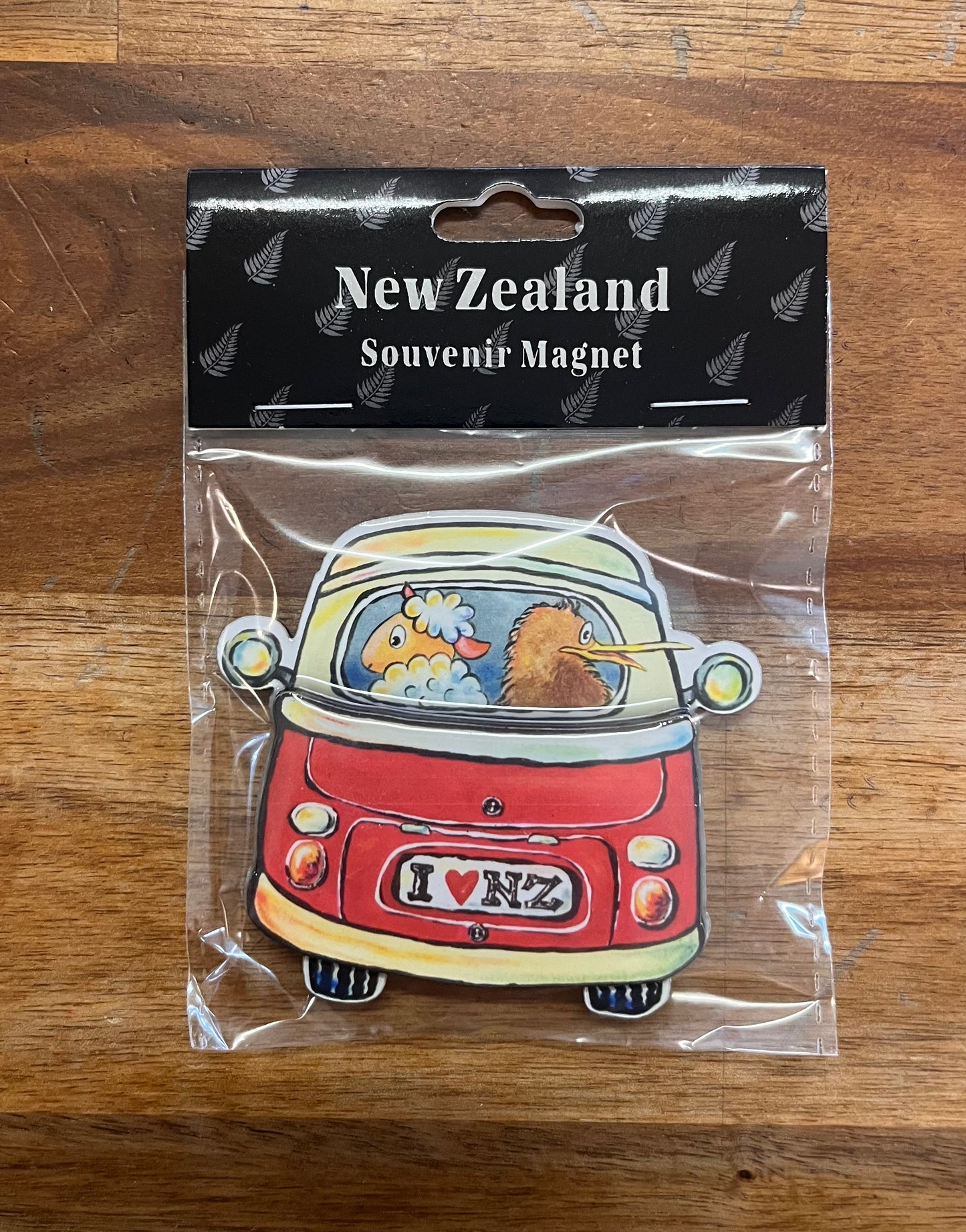 Campervan with Sheep and Kiwi Magnet