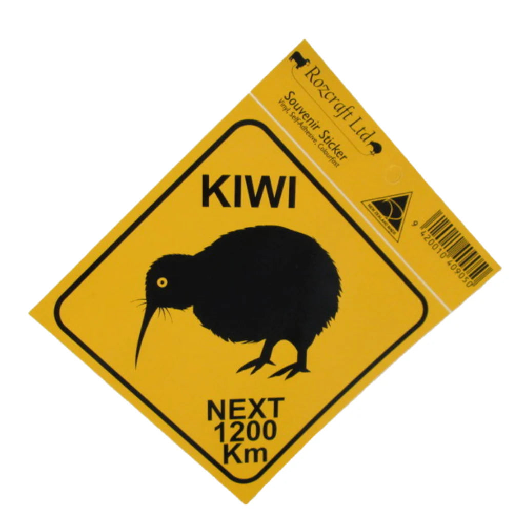 Kiwi Roadsign Sticker – Hanmer Woolshed