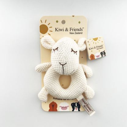 Rattle Sleeping Sheep Knitted
