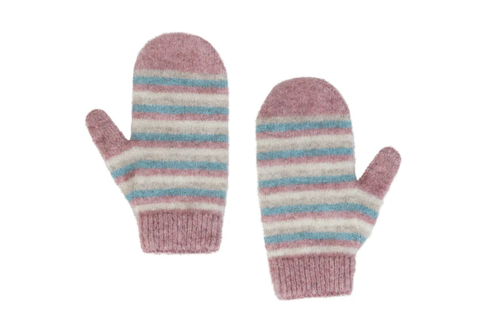 Kids Striped Mittens