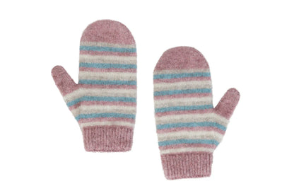 Kids Striped Mittens