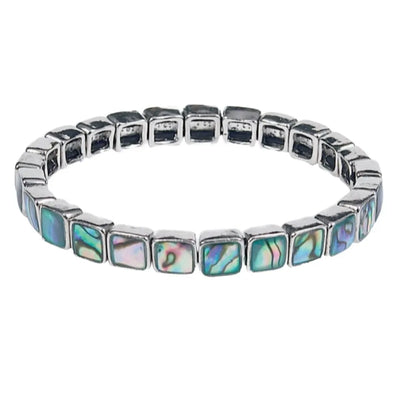 Bracelet Squares Natural Paua EBR2N