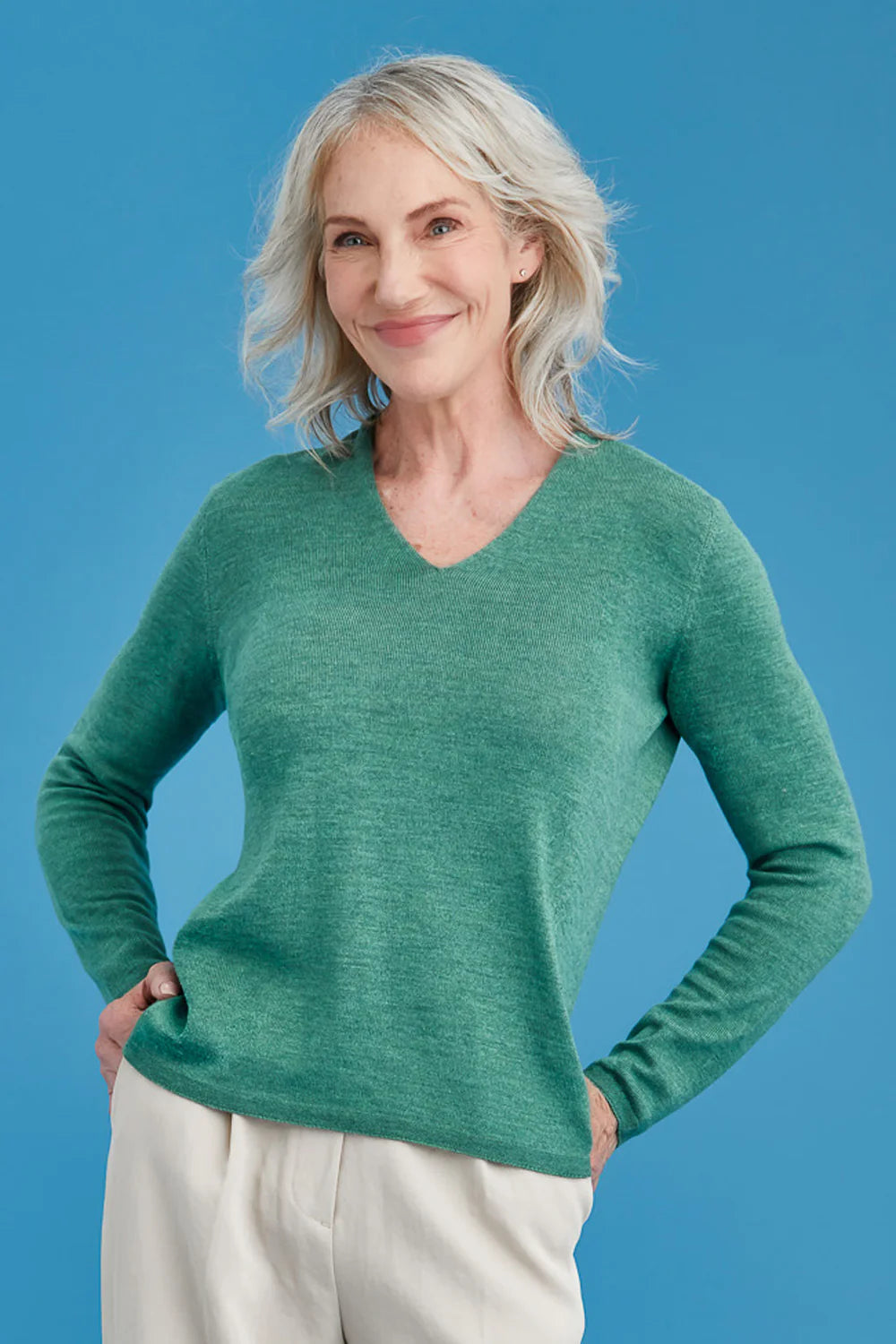 Classic High V Sweater