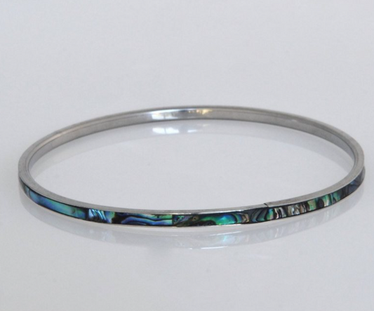 Paua Steel 3mm Bangle
