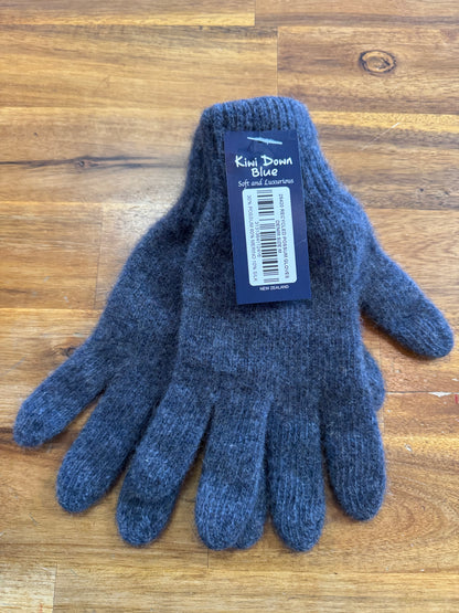 Kiwi Down Blue Recycled Possum Gloves