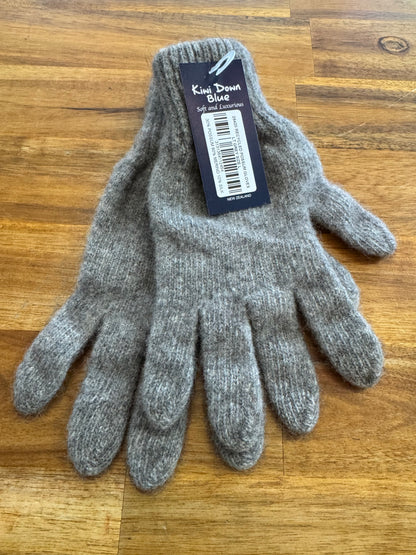 Kiwi Down Blue Recycled Possum Gloves